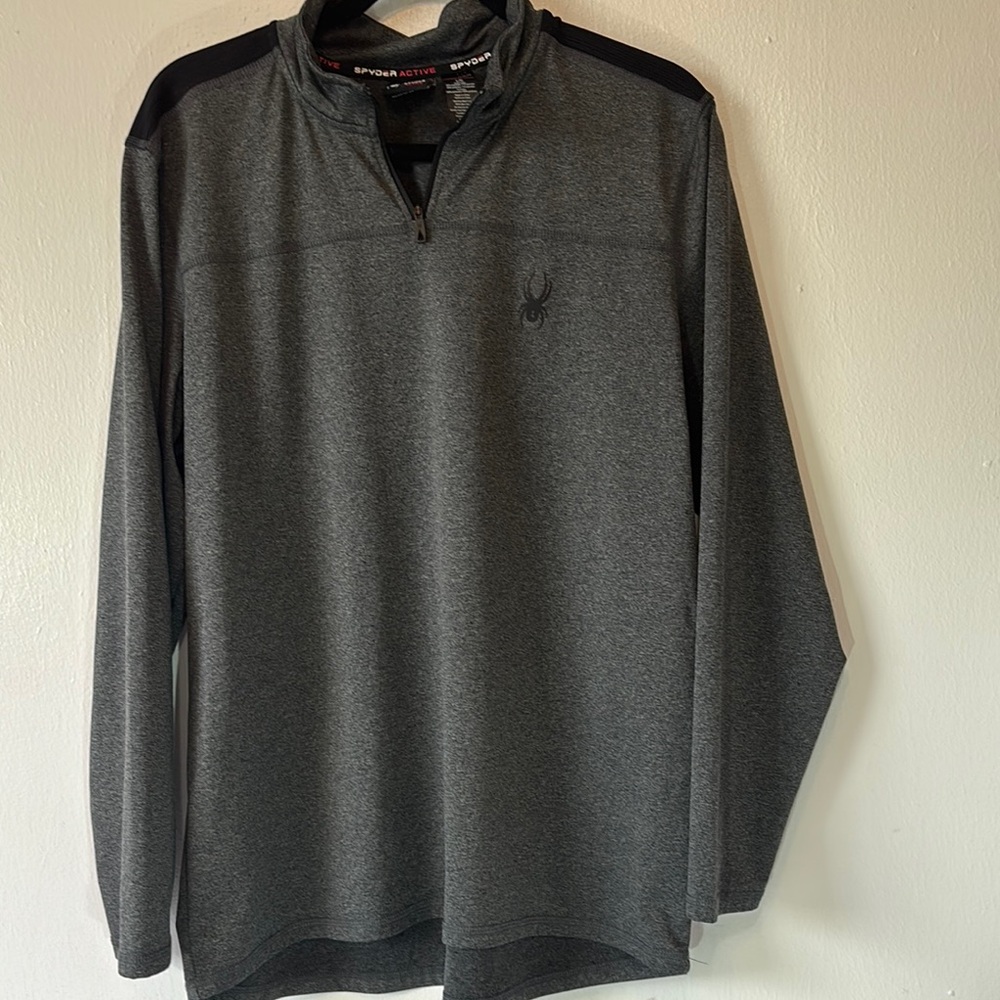 Spyder Dark Gray Long Sleeve Pullover Large